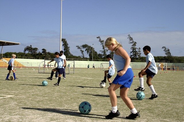 girls football training